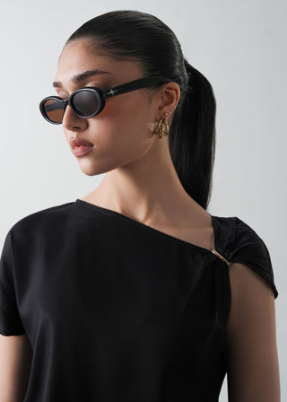 Top with Metal Brooch- WS26-129