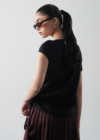 Top with Metal Brooch- WS26-129