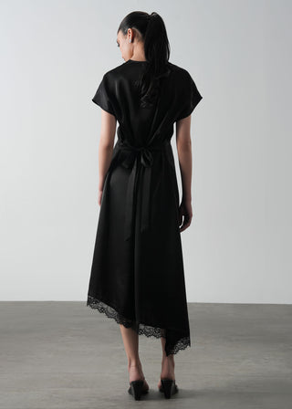 Satin Dress with Lace- WS26-151