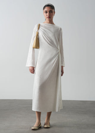 Jacquard Dress with Front Knot- WS26-126