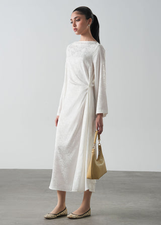 Jacquard Dress with Front Knot- WS26-126