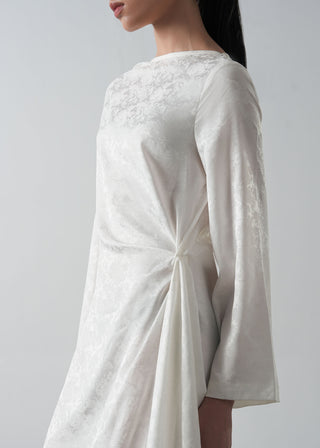 Jacquard Dress with Front Knot- WS26-126