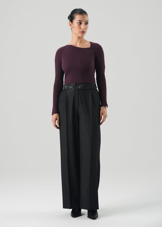 Tailored Wide-Leg Pants - WS26-496