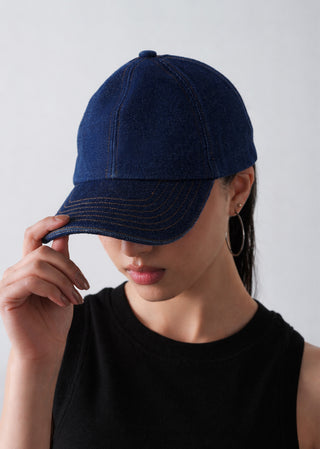 Dark Blue Denim Cap- WS26-310