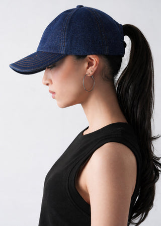 Dark Blue Denim Cap- WS26-310