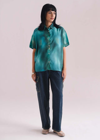Printed Button Down Shirt- WS26-211