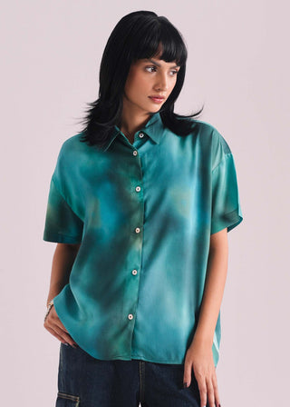 Printed Button Down Shirt- WS26-211