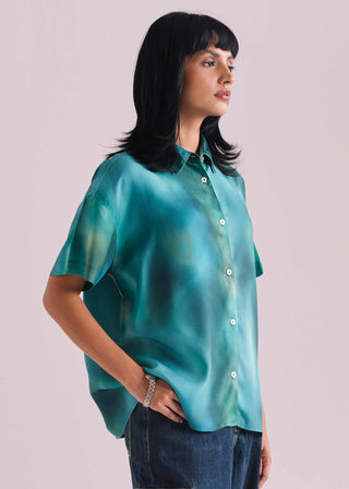 Printed Button Down Shirt- WS26-211