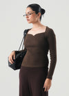 Sweetheart Neckline Slim Fit Top - WS26-437