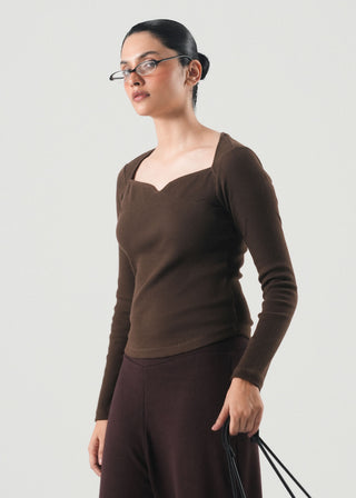 Sweetheart Neckline Slim Fit Top - WS26-437