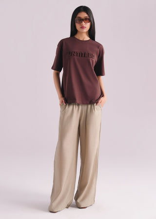 Wide Leg Textured Trouser- WS26-231