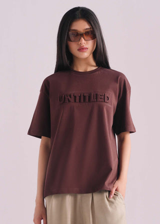 Embossed Print T-Shirt- WS26-234