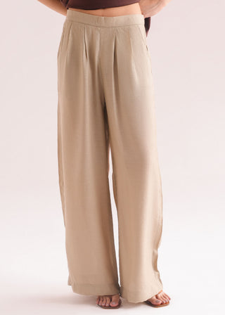 Wide Leg Textured Trouser- WS26-231