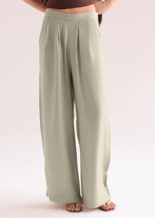 Wide Leg Textured Trouser- WS26-231