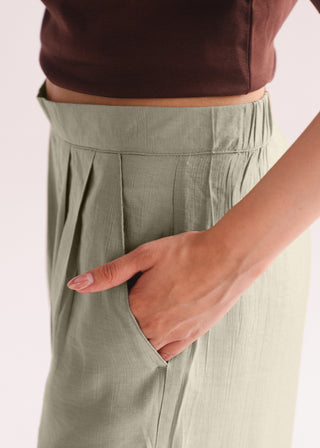 Wide Leg Textured Trouser- WS26-231