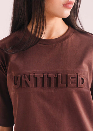 Embossed Print T-Shirt- WS26-234