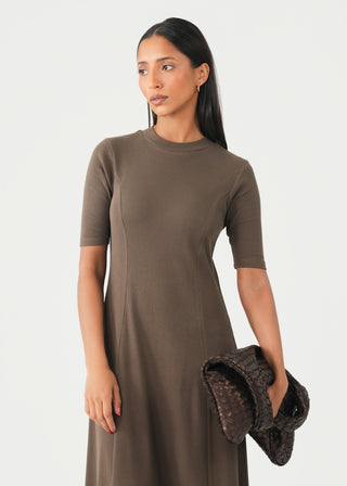 Mock Neck Knit Dress- WS26-381