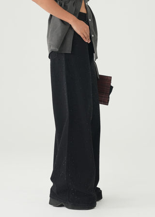 Embellished Wide-Leg Jeans- WS26-360