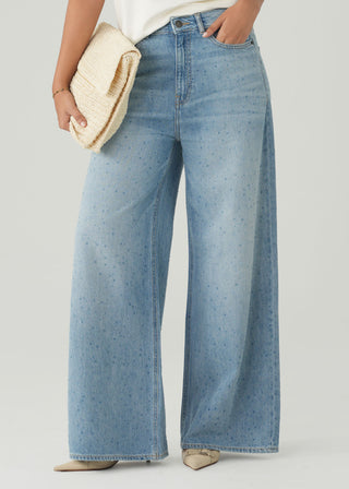 Embellished Wide-Leg Jeans- WS26-363