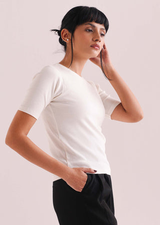 Rib Cropped Shirt- WS26-251