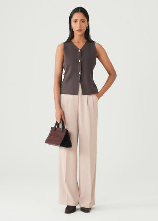Tailored Wide Leg Pants- WS26-392