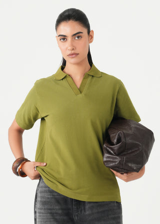 Knitted Polo Shirt- WS26-374