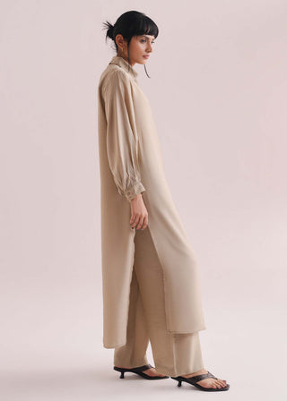 Button Down Textured Long Dress- WS26-227