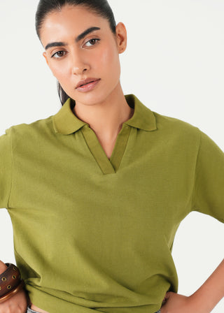 Knitted Polo Shirt- WS26-374