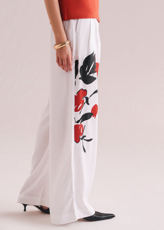 Wide Leg Printed Trouser- WS26-232