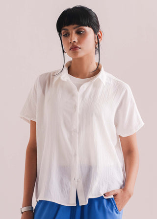 Button Down Textured Shirt- WS26-263