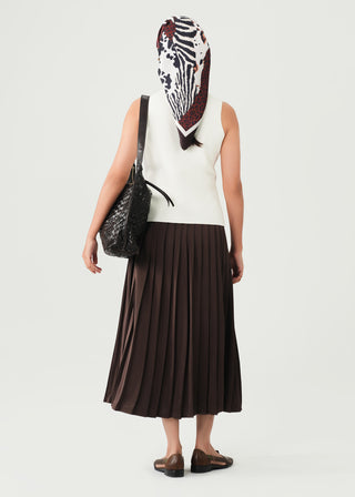 Satin Pleated Skirt- WS26-394