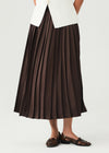 Satin Pleated Skirt- WS26-394