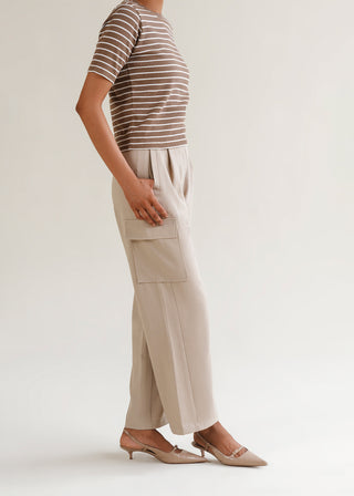 Wide-Leg Pleated Pants
