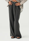 Tailored Wide Leg Denim Pants- WS26-362