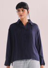 Textured Shirt with Pleats- WS26-255