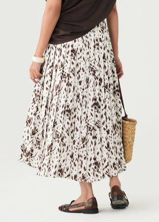 Satin Pleated Skirt- WS26-395