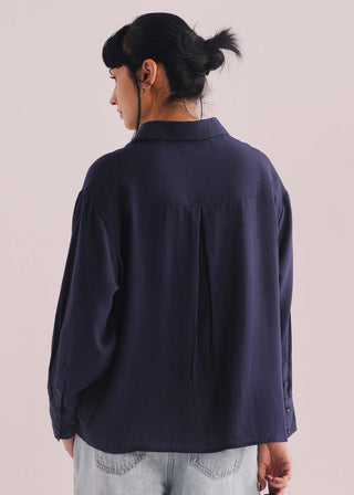Textured Shirt with Pleats- WS26-255