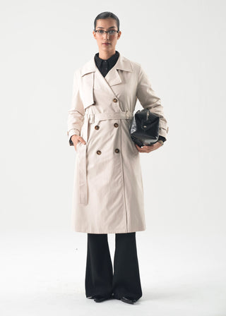 Long Double Breasted Trench Coat -WS26-508