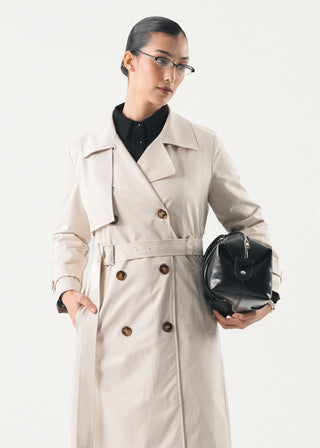 Long Double Breasted Trench Coat -WS26-508