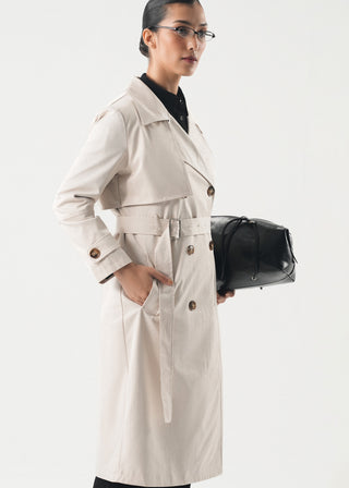 Long Double Breasted Trench Coat -WS26-508