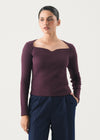 Sweetheart Neckline Slim Fit Top - WS26-644