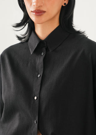 Linen Blend Button Down Shirt - WS26-284