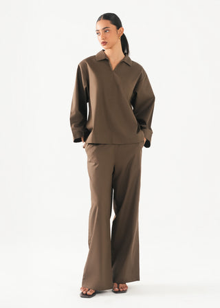 Relaxed Fit Cotton Trousers - WS26-293