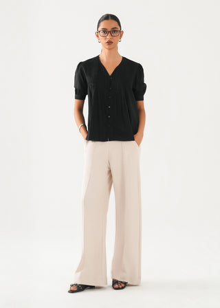 Wide Leg Knitted Trousers - WS26-297