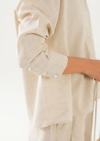 Linen Blend Button Down Shirt - WS26-285