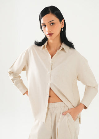 Linen Blend Button Down Shirt - WS26-285