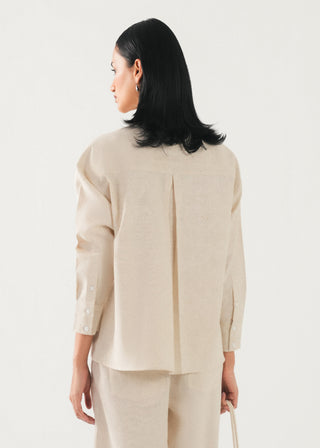 Linen Blend Button Down Shirt - WS26-285