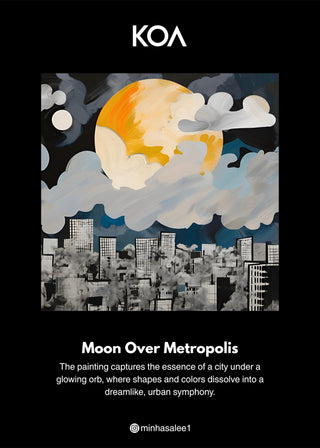 T-Shirt – Moon over Metropolis by Minhas Alee – WS25-215 for Women – Art Board 01 Collection | KOA | Shop Online