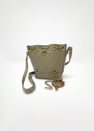  Bucket Mini Bag with Gold Metallic Draw String- GS ROENARI-KB-R25SS08291