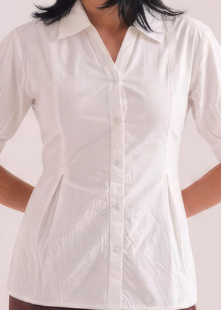 Cinched Waist Button Down Shirt- WS26-239